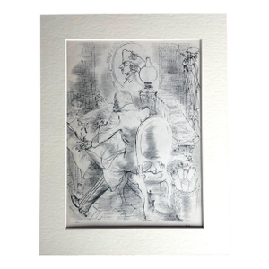 Vintage 1939 Print in 11x14 Mat, Ready to Frame: George Grosz, "The General"