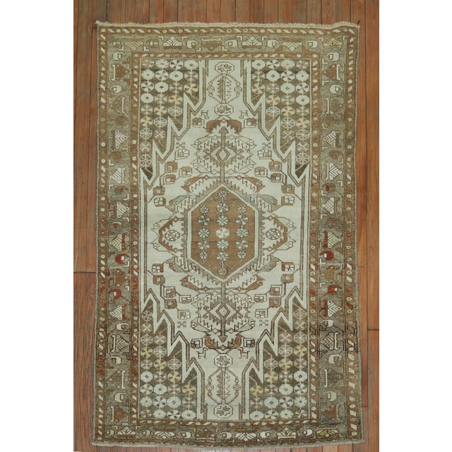 Brown Early 20th Century Zabihi Collection Persian Mazlagan Malayer Rug - 3'5" x 5' For Sale - Image 8 of 9