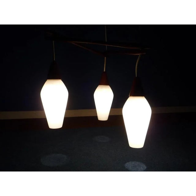 Mid-Century Modern Danish Teak Hanging Lamp, 1960s For Sale - Image 3 of 13