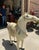 Hollywood Regency Oversized Vintage Marble Horse Statue With Gem and Gold Details For Sale - Image 3 of 7