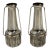 Antique Art Deco German Silver Plate Vases - Pair. For Sale