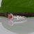 Metal Padparadscha Sapphire Ring With Diamond Halo: Solid 14k Gold, Size 6.75 For Sale - Image 7 of 10