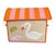 Coastal Vintage Madagascar Woven Raffia Domed Toy Box Trunk With Swan Appliqué For Sale - Image 3 of 12