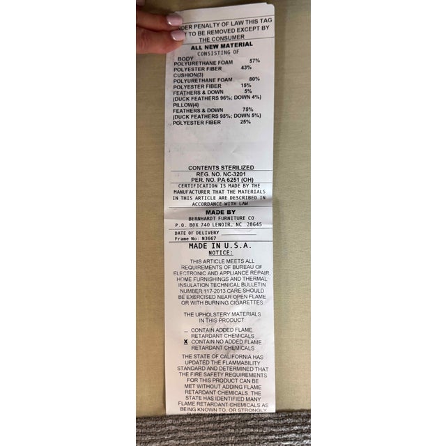 Contemporary Bernhardt Interiors 3-Seat Sofa For Sale - Image 15 of 16