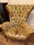 Pair of Vintage French Provincial Two-Tone Velvet and Tapestry Wingback Bergère Chairs For Sale In New York - Image 6 of 7