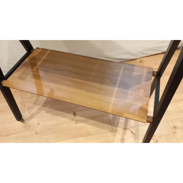 Brown Vintage Yugoslavian Mid-Century Modern Tv Stand on Wheels, 1960s–70s For Sale - Image 8 of 11