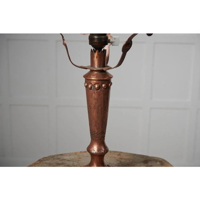 Swedish Art Nouveau Brass and Opaline Glass Table Light, 1920s For Sale - Image 6 of 8