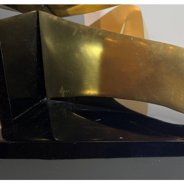 Late 20th Century Late 20th Century Italian Bronze Figural Sculpture on Black Acrylic Base For Sale - Image 5 of 7