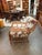 Pair of Mid-Century Rattan Lounge Chairs With Tropical Botanical Upholstery For Sale - Image 4 of 11