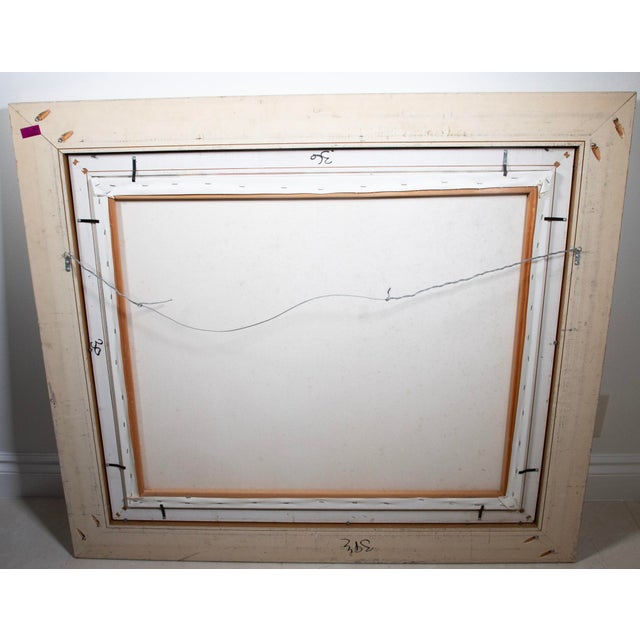 Large Original Oil Painting Hibiscus Still Life by Pamela Jekel 48" W X 42" H For Sale In West Palm - Image 6 of 6