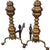 Mid 20th Century Federal Style Brass Andirons With Claw Feet by Harvin Company For Sale - Image 4 of 4