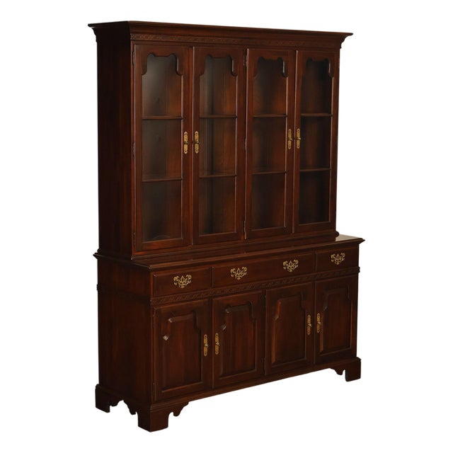 Ethan Allen 'Georgian Court' Cherry China Cabinet For Sale