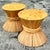 Wood Vintage Boho Sheath of Wheat Side Tables - a Pair For Sale - Image 7 of 8