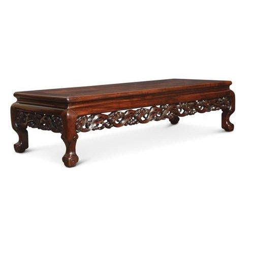Chinese Hardwood Low Coffee Tables, Set of 2 For Sale - Image 3 of 8