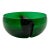 Mid-Century Green Glass Bowl / Centerpiece, Italy 1960s For Sale