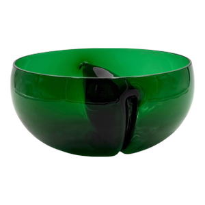 Mid-Century Green Glass Bowl / Centerpiece, Italy 1960s