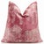 Pink Zebra Silk Velvet Pillow 20x20 | Handmade Designer Accent Cushion For Sale - Image 4 of 8