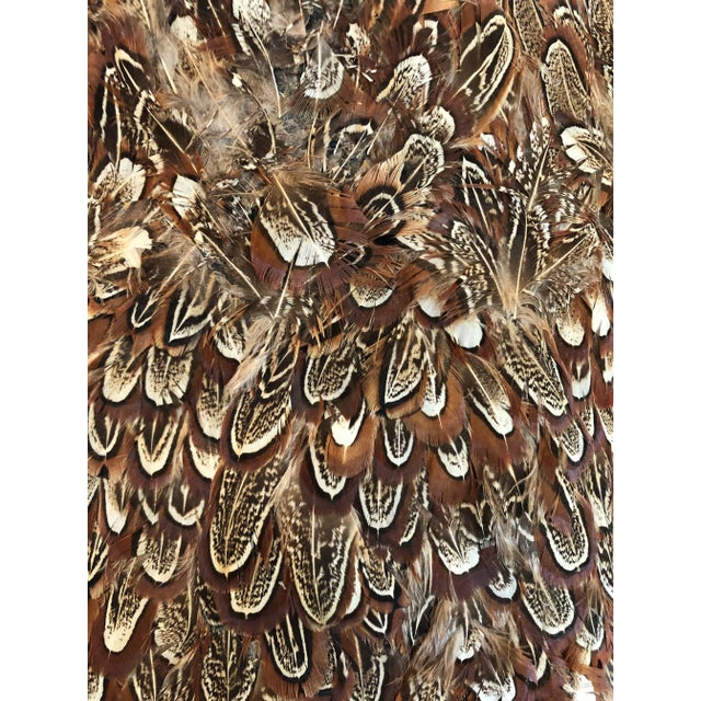 Antique French Vintage Directoire Steel Floor Lamp With Feather Shade For Sale - Image 9 of 10