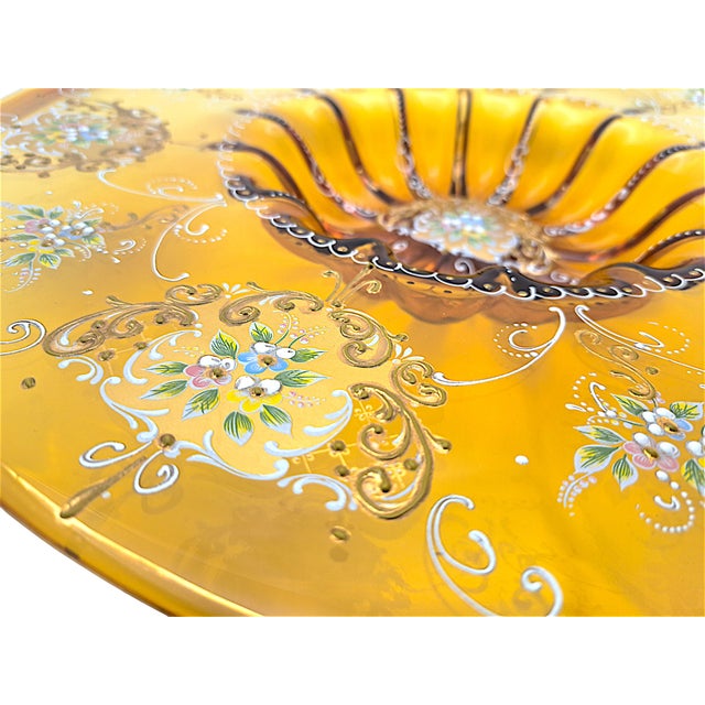 Metal Tre Fuochi Murano Glass Centerpiece from Manifattura Di Murano, 1970s For Sale - Image 7 of 10