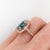 Modern 5.4Ct Blue Zircon Ring With Earth Mined Diamonds: Solid 14k Gold, Cushion 10x7mm, Size 6.75 For Sale - Image 3 of 9