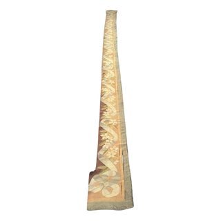 Antique French Aubusson Tapestry Border Fragment, 1890s For Sale