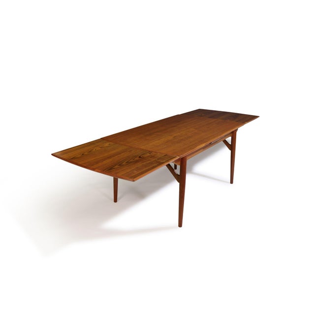 Attributed to Harry Østergaard Danish Teak Draw-Leaf Extension Dining Table, Circa 1960 For Sale - Image 10 of 11