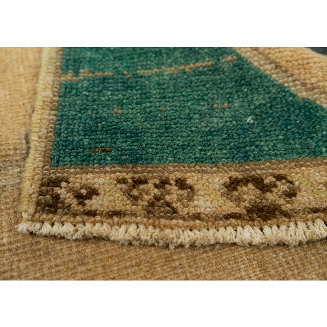 Turkish Mini Rug Oriental Hand Knotted Vintage Rug 1'8" x 3'7" #21146 For Sale In Houston - Image 6 of 8