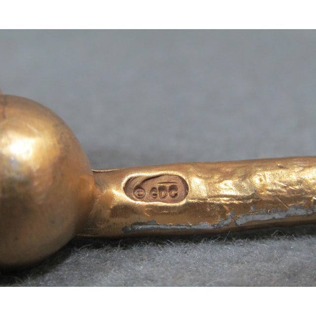 Grant Dawson Mangrove Collection 24k Gold-Plated Salad Servers, Set of 2 For Sale - Image 13 of 15