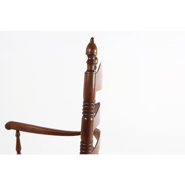 Wood Antique French Wooden Armchair with Cane Seat, 1890s For Sale - Image 7 of 17