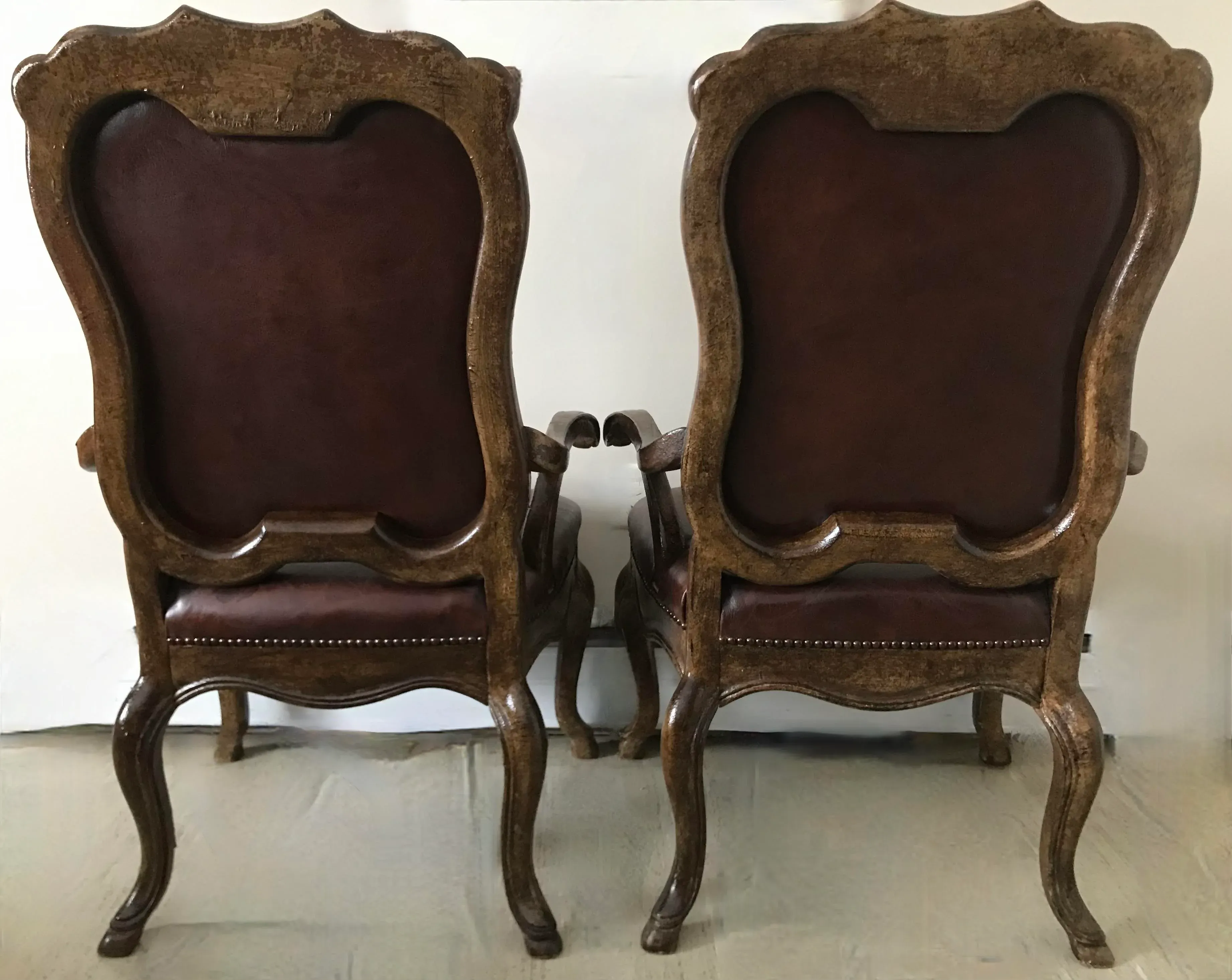 Leather Drexel Heritage Side Chairs- Set of 2 | Chairish