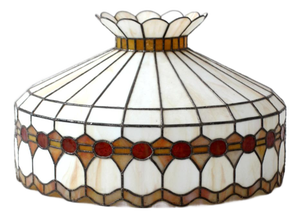 Vintage Tiffany-Style Stained Glass Hanging Light Shade