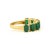 Metal VRJewels 2.2ct Emerald & Diamond Half Band Ring in 18k Yellow Gold Size 9 For Sale - Image 7 of 18
