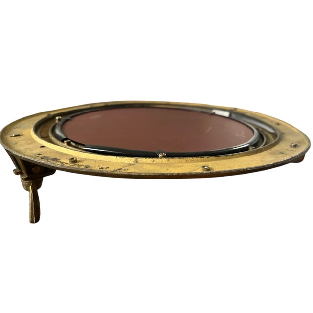 Nautical Vintage Brass Porthole Mirror Äî 11.5Äù Round Nautical Wall Mirror For Sale - Image 3 of 6