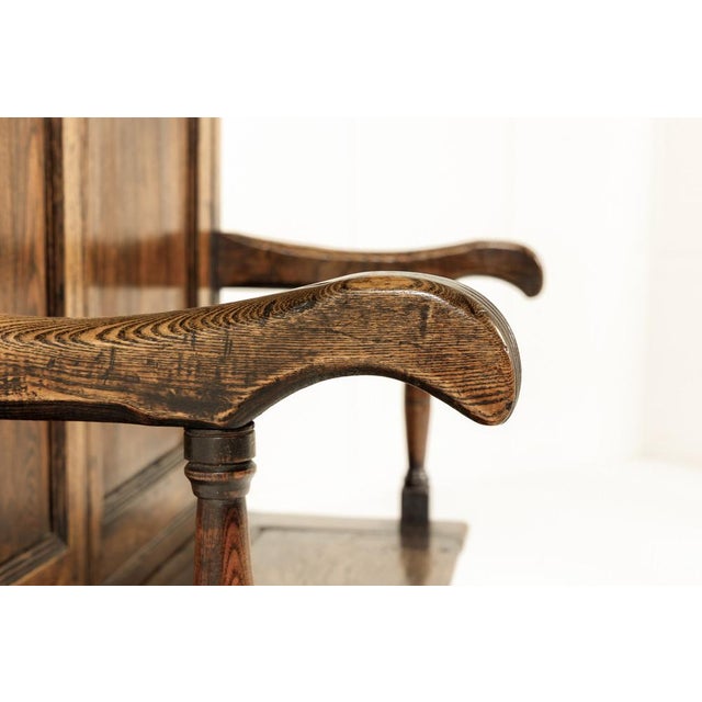 Antique George III Bench in Elm For Sale - Image 10 of 13