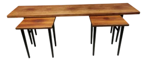 Nesting Tables with Black Legs by Kurt Østervig for Jason Møbler, Denmark, 1960s, Set of 3