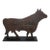 19th Century Cast Iron Bull Windmill Weight With Custom Made Cast Iron Base For Sale