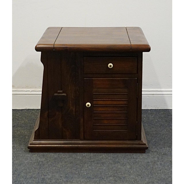 American Ethan Allen Antiqued Pine Old Tavern 25" Left Facing Accent Storage Bookcase End Table 12-8208 For Sale - Image 3 of 15