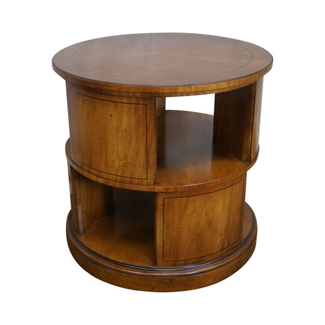 Henredon Vintage Round Revolving Bookcase Side Table Chairish