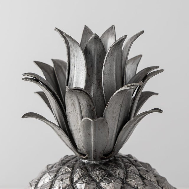 Vintage Silver Plated Pineapple Ice Bucket by Mauro Manetti, 1960 For Sale - Image 9 of 15