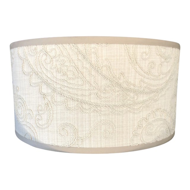 Boho Crewel Embroidered Lampshade For Sale