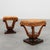 Art Deco Walnut Stools with Fabric, Italy, 1920s, Set of 2 For Sale - Image 12 of 12