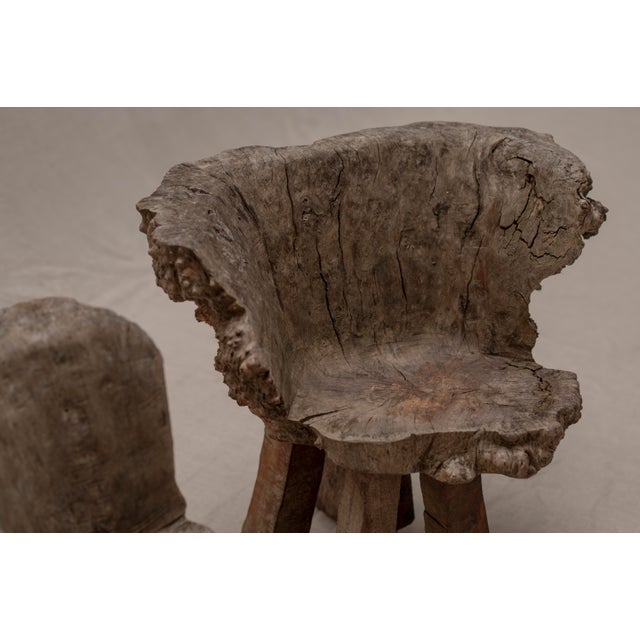 Vintage Sculptural Burlwood Side Chairs, 1970s, Set of 2 For Sale - Image 13 of 16
