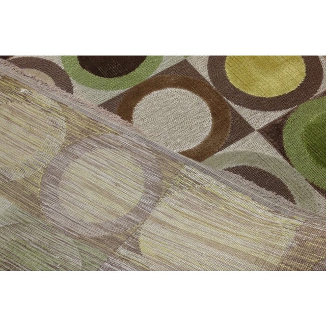 We are selling a little over 10 linear yards of Clarence House, Turnadot, in the colorway of green.