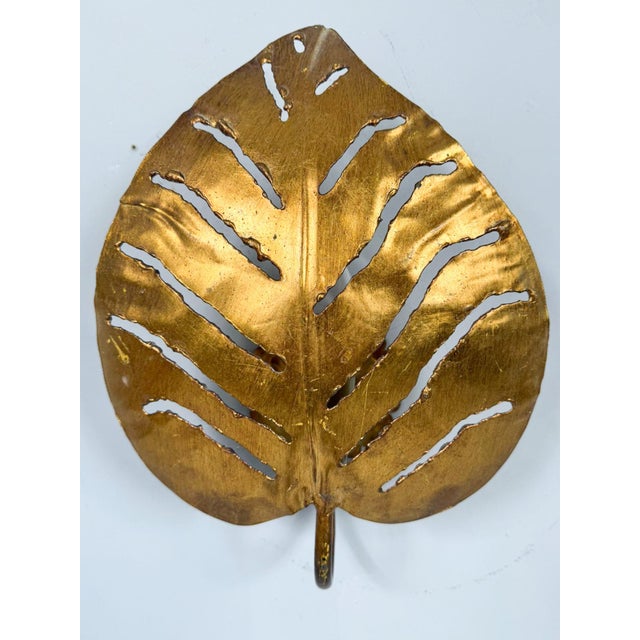 Monstera Leaf Lamp in the style of Maison Jansen, France, 1980s For Sale - Image 14 of 14