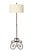 Elegant Spanish Revival style wrought iron floor lamp hand forged by local California artisans. The lamp features a hand-...