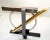 Metal Kaizo Oto Design Institute of America Console Glass Table Brass, Steel, Chrome For Sale - Image 7 of 13