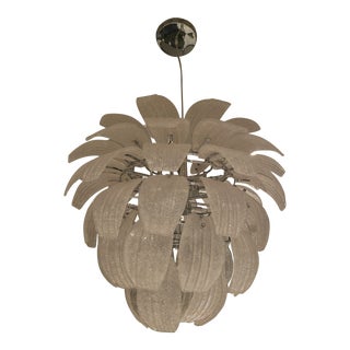 Palm Beach Style Glass Chandelier For Sale