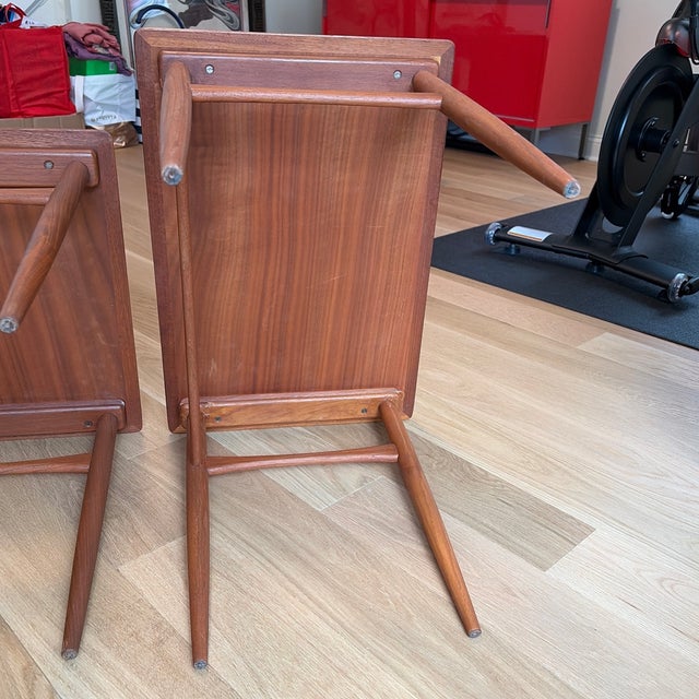 Wood 1960s Danish Teak Nesting Tables – Set of 3, Imported For Sale - Image 7 of 12