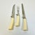 1950s Vintage English Boho Chic Sheffield Bakelite Handled Carving Cutlery - Set of 3 For Sale - Image 14 of 14