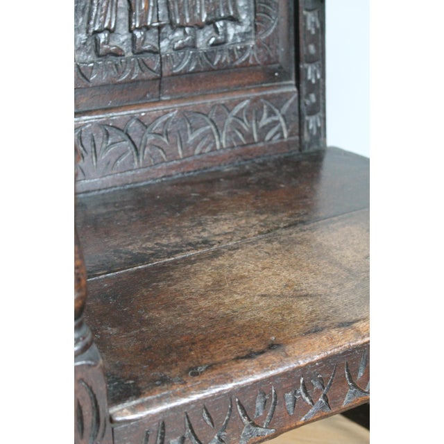 Black 17th Century Black Wainscot Armchair For Sale - Image 8 of 14